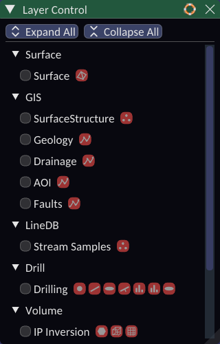 The Layer Control window