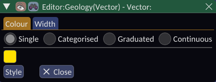 A symbology editor for a GIS layer