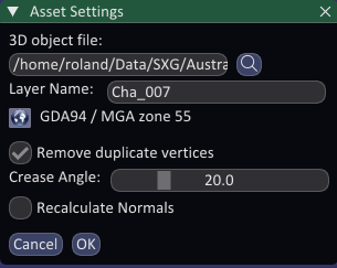 3D Shape dialog