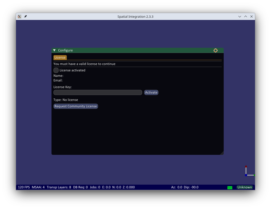 License Dialog