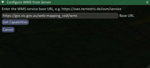 WMS base URL